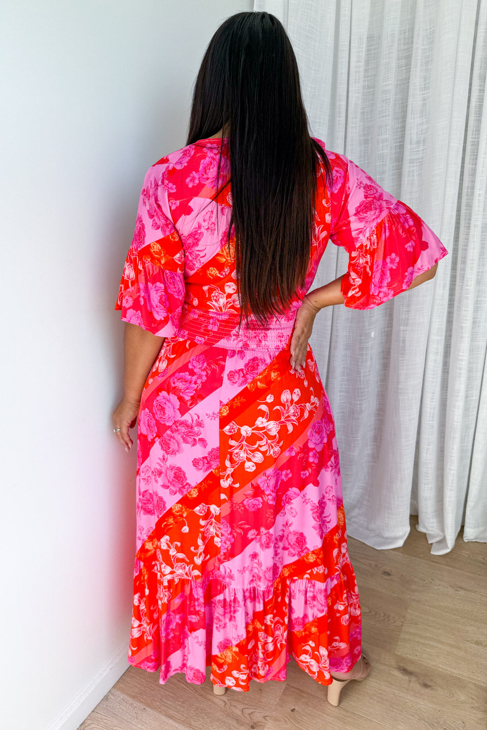 Nalani Dress - Pink Melon Floral