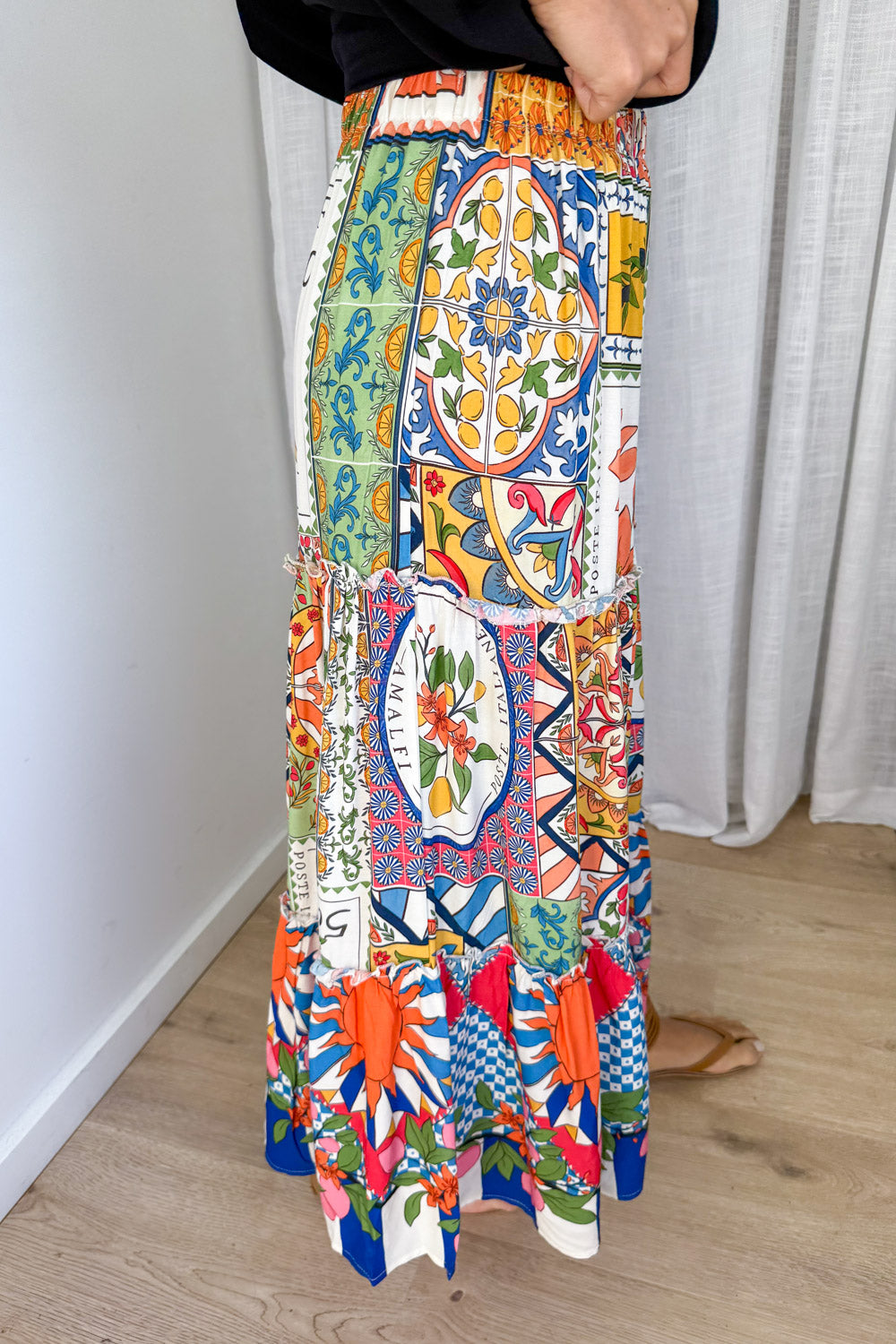 Roma Belle Skirt - Amalfi Tile Print