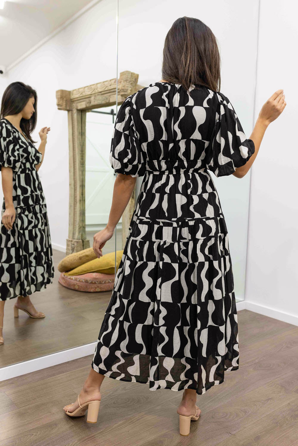 Clairemont Dress - Black White