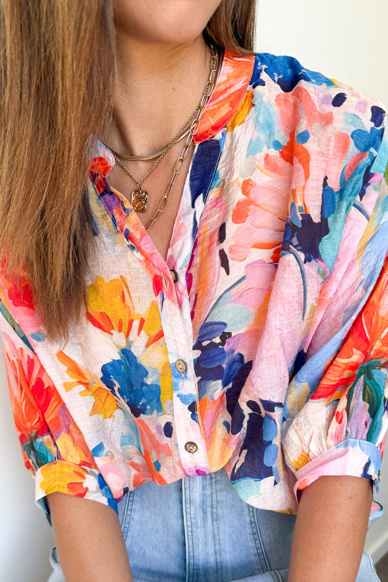 Savannah Blouse - Tangerine