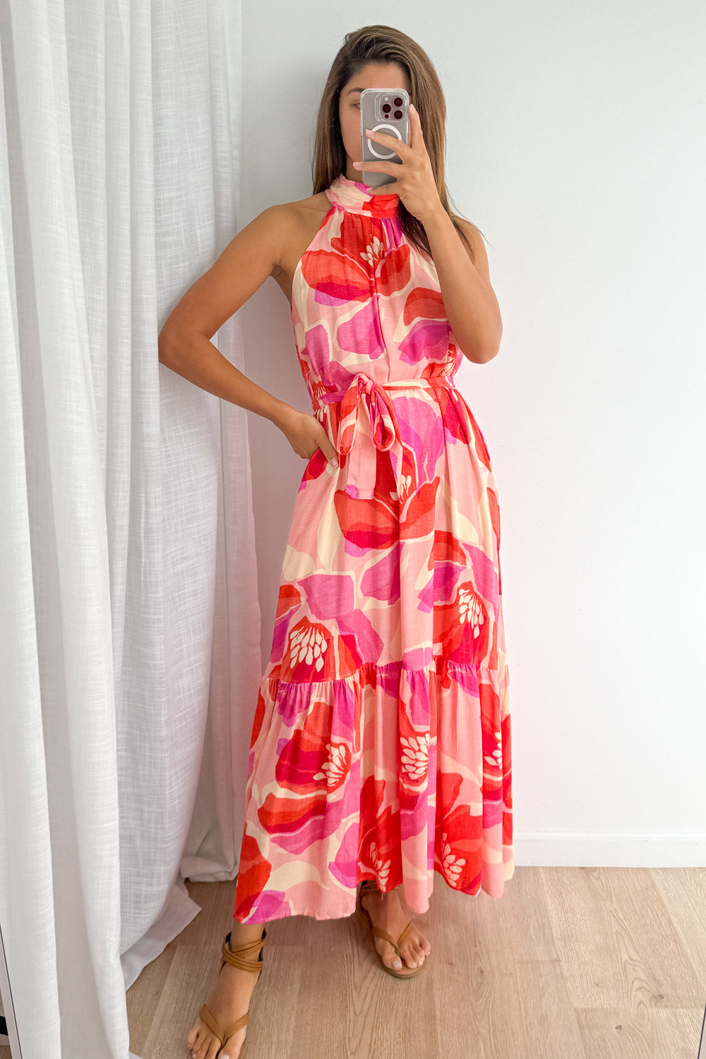 Reeve Dress - Pink Orange Sunset