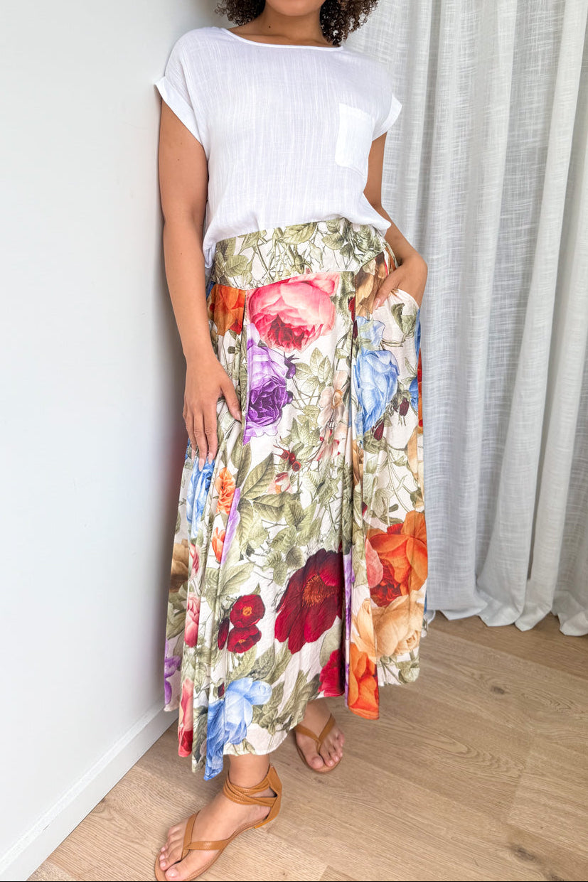 Sandra Maxi Skirt - Vintage Garden Floral