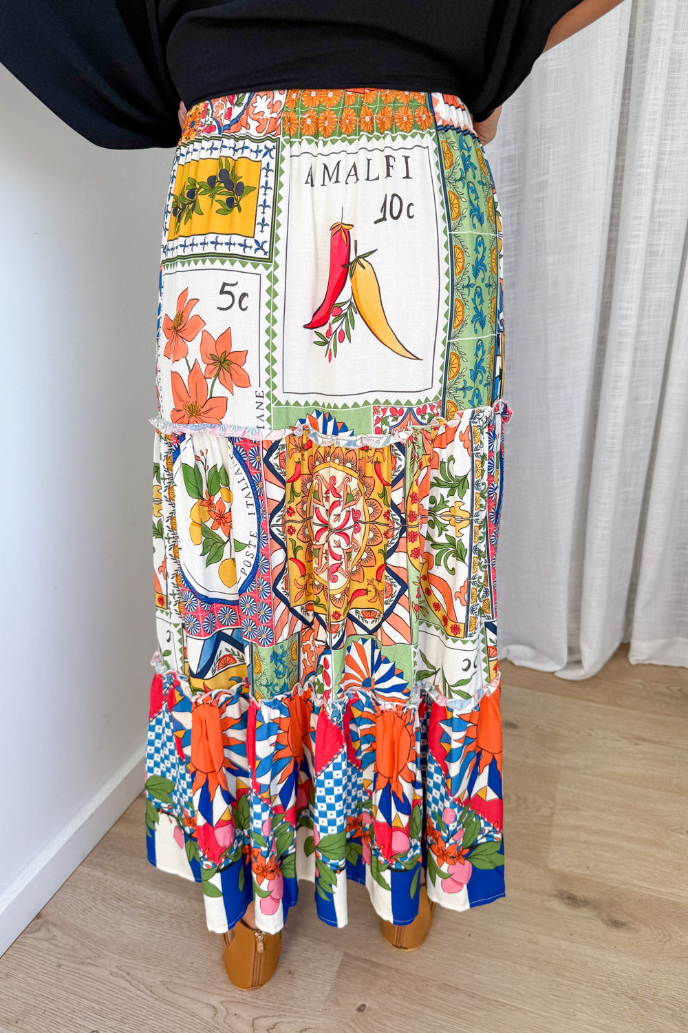 Roma Belle Skirt - Amalfi Tile Print