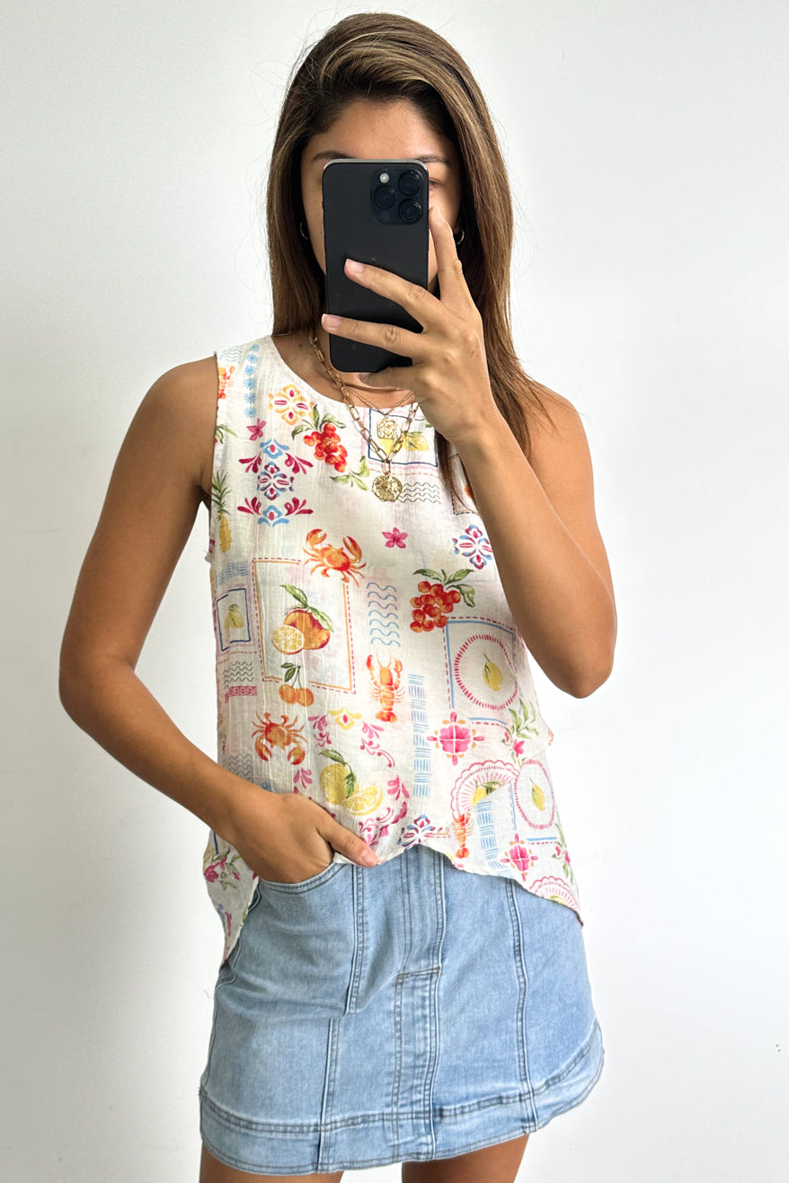 Jordyn Top - White Multi