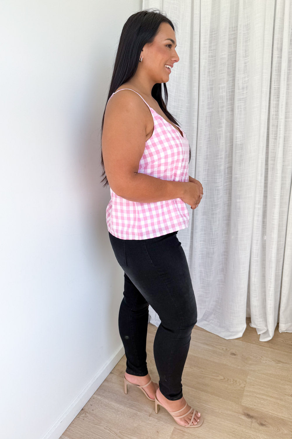 Kelsea Cami - Pink Gingham