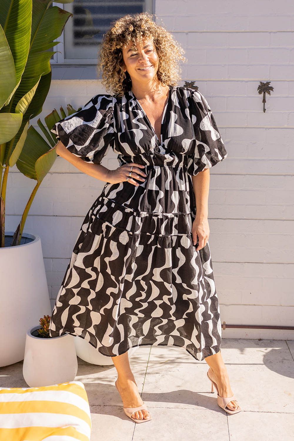 Clairemont Dress - Black White