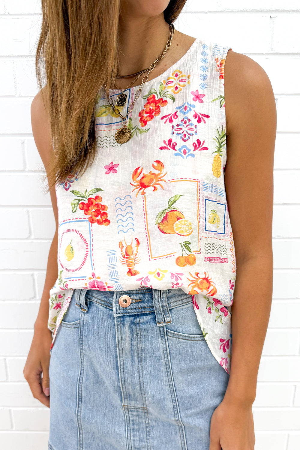 Jordyn Top - White Multi