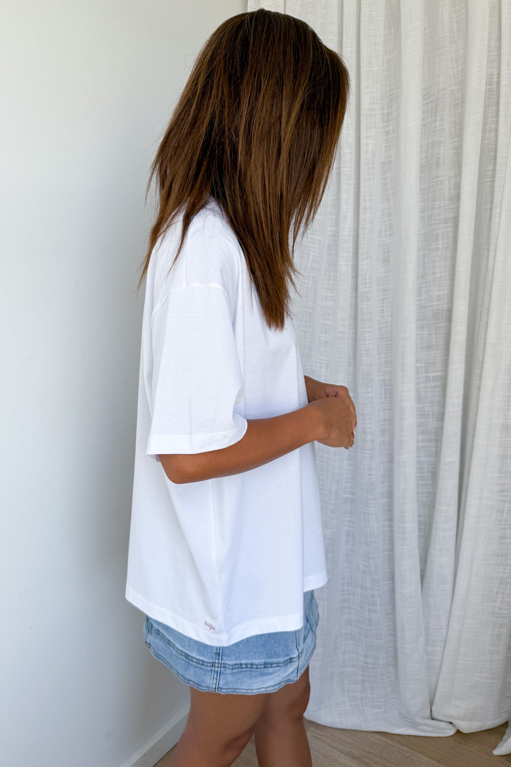 Nope Oversized Tee - White