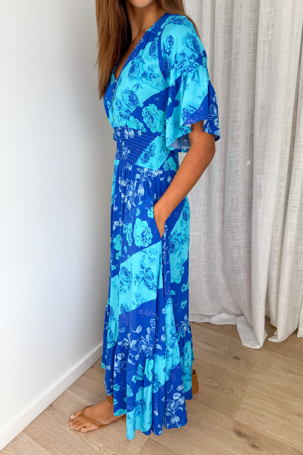 Nalani Dress  - Blue Floral