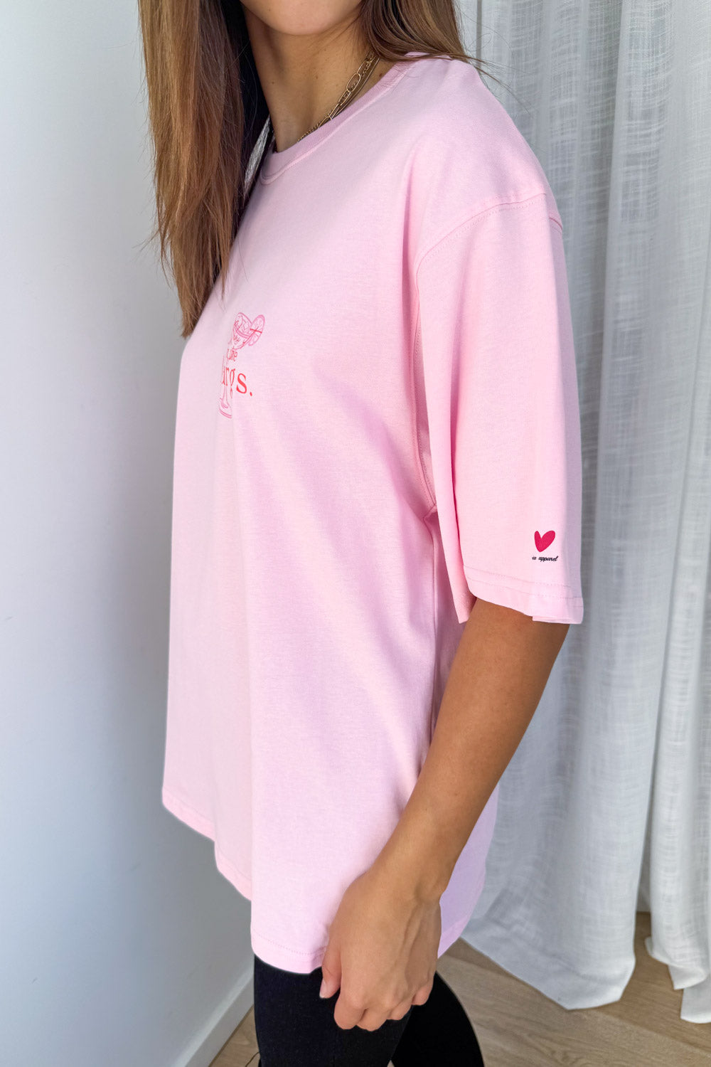 Blame It On The Margs Oversized Tee - Pink