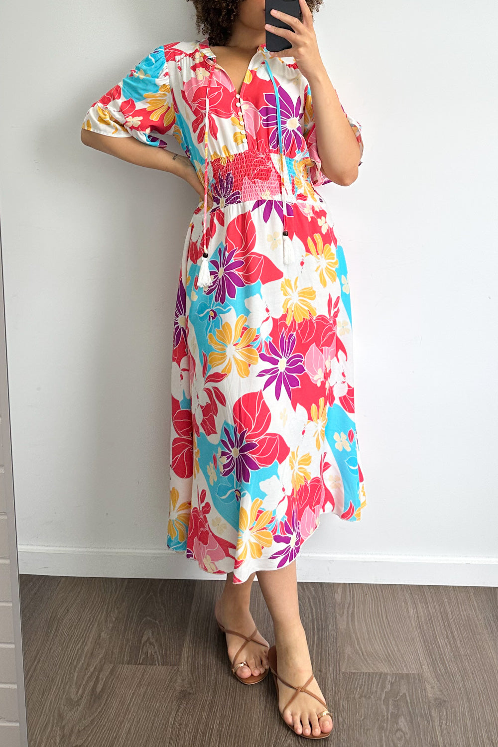 Kai Dress - Hot Pink  Multi Tropic