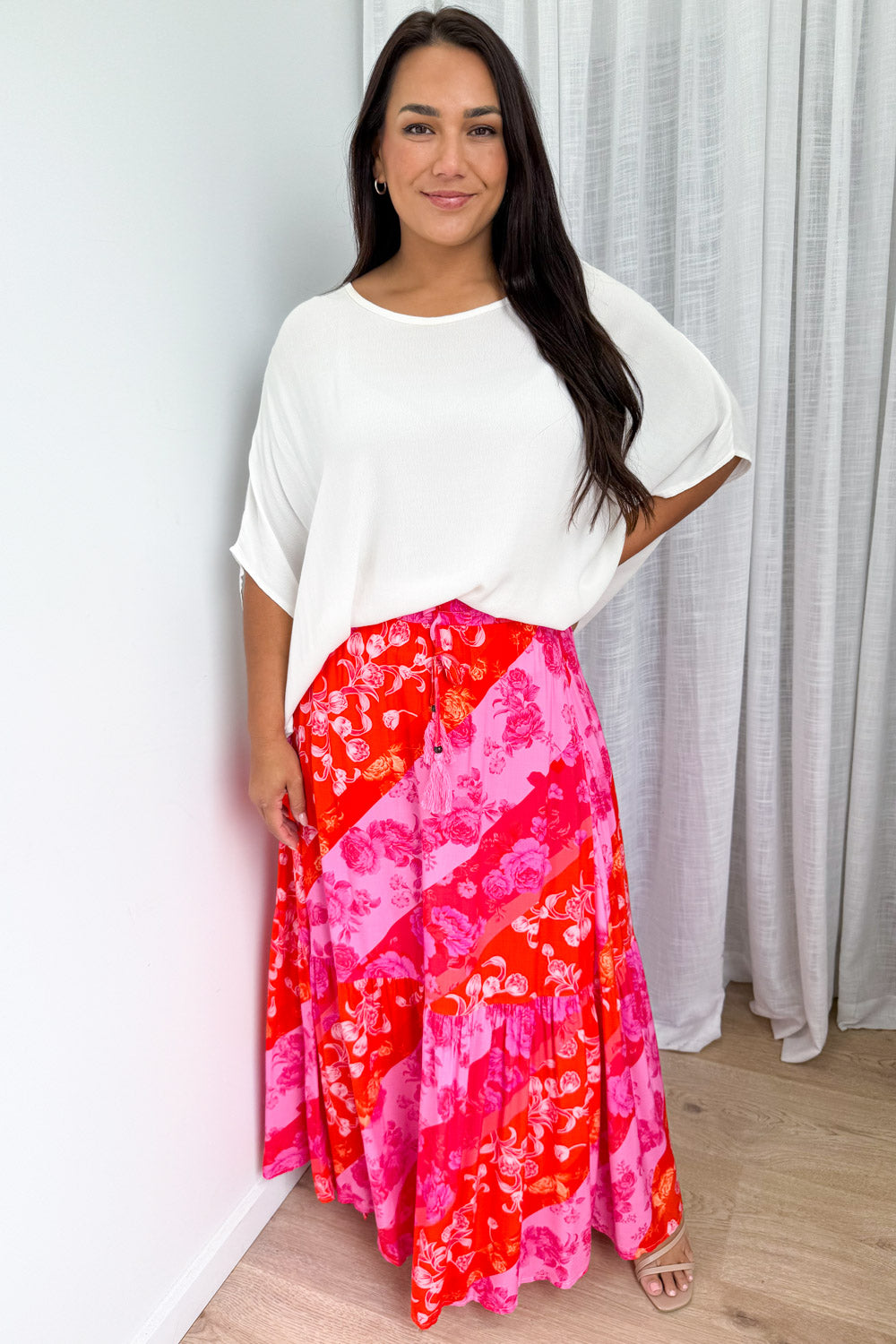 Liko Skirt - Pink Melon Floral