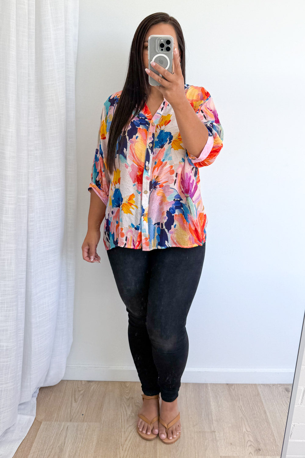 Savannah Blouse - Tangerine