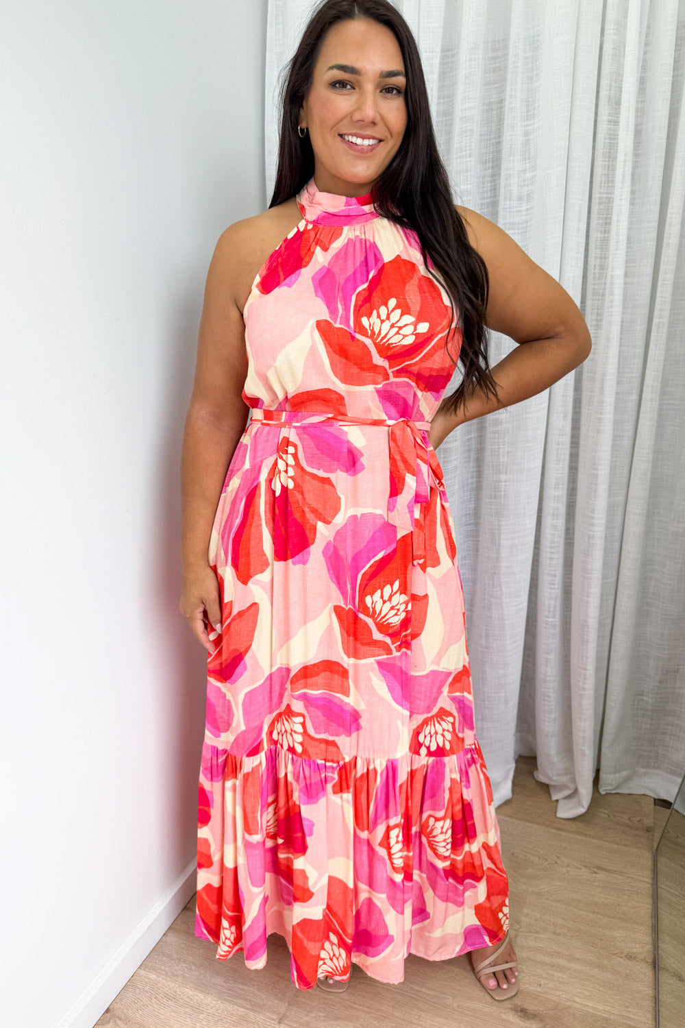Reeve Dress - Pink Orange Sunset