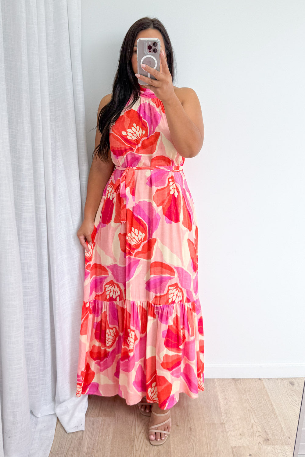 Reeve Dress - Pink Orange Sunset