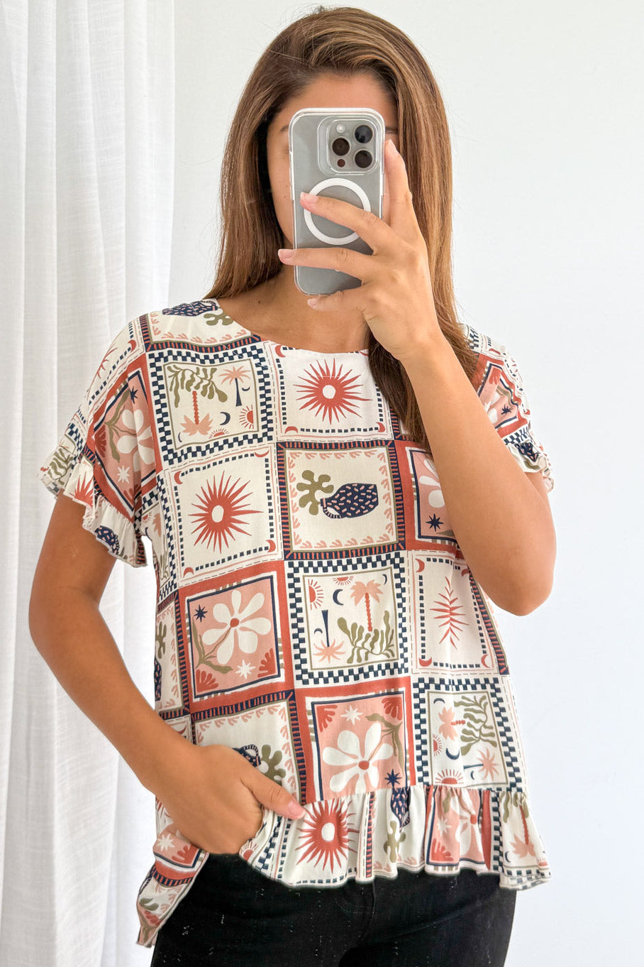 Allie Top - Rust Multi