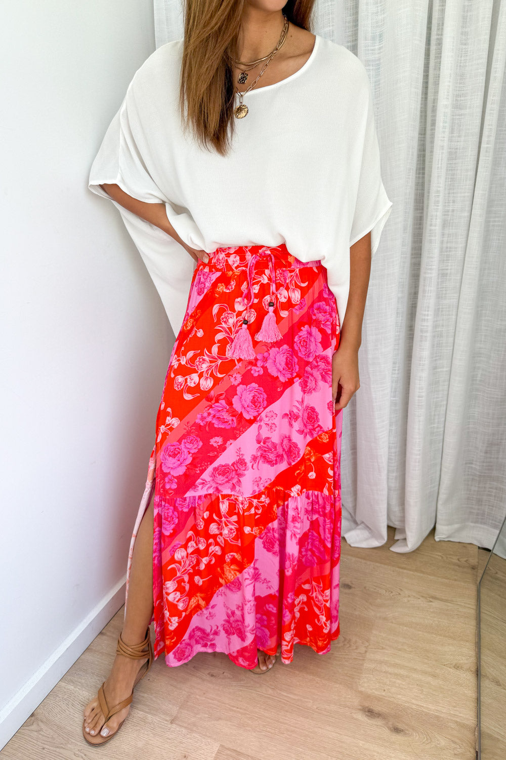 Liko Skirt - Pink Melon Floral