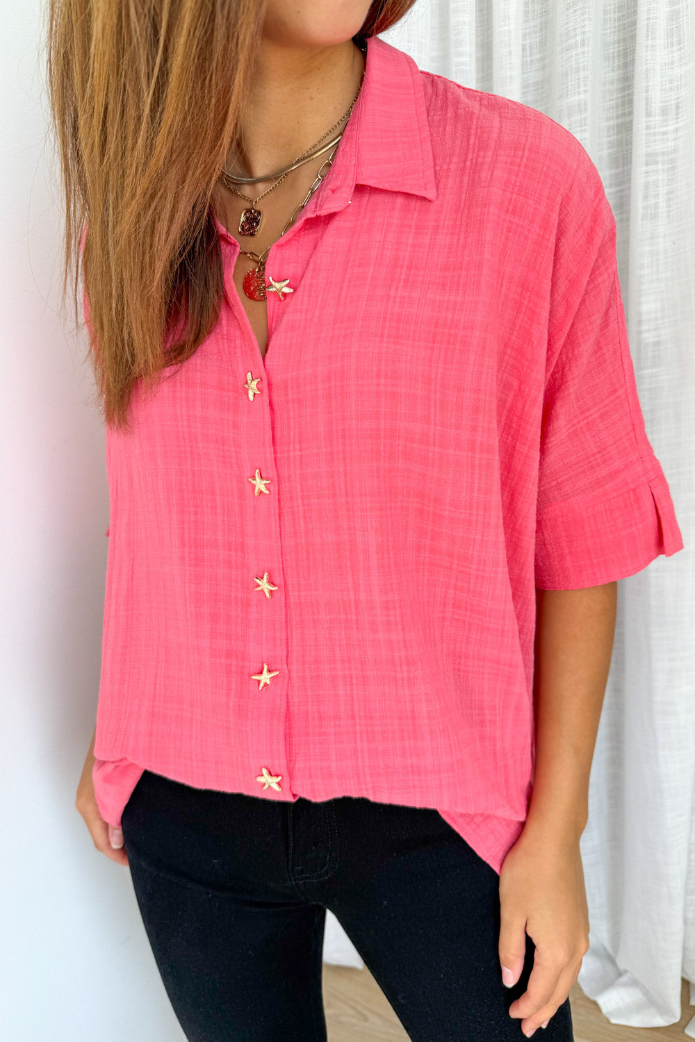 Island Air Shirt - Coral Pink