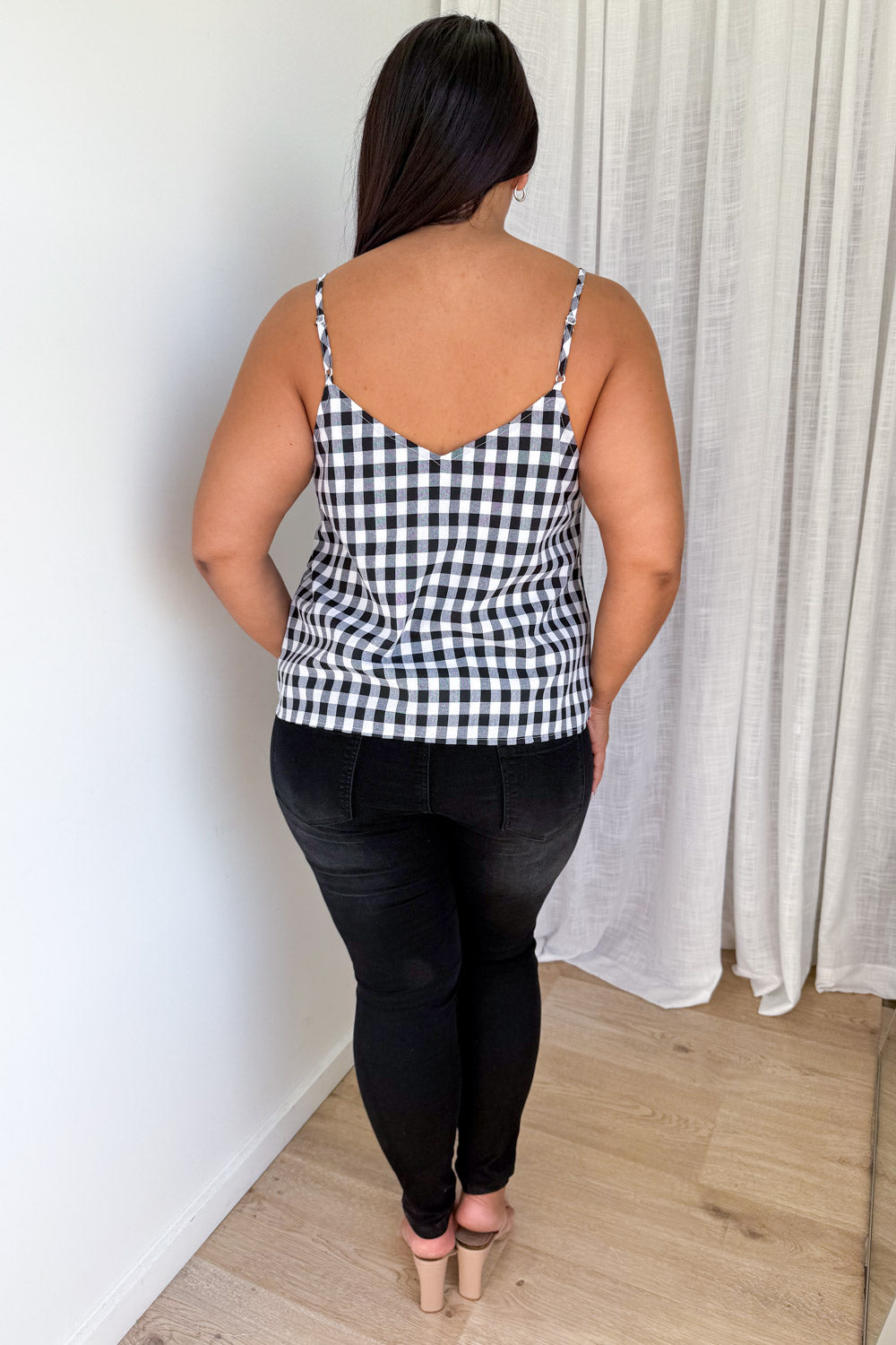 Kelsea Cami - Black Gingham