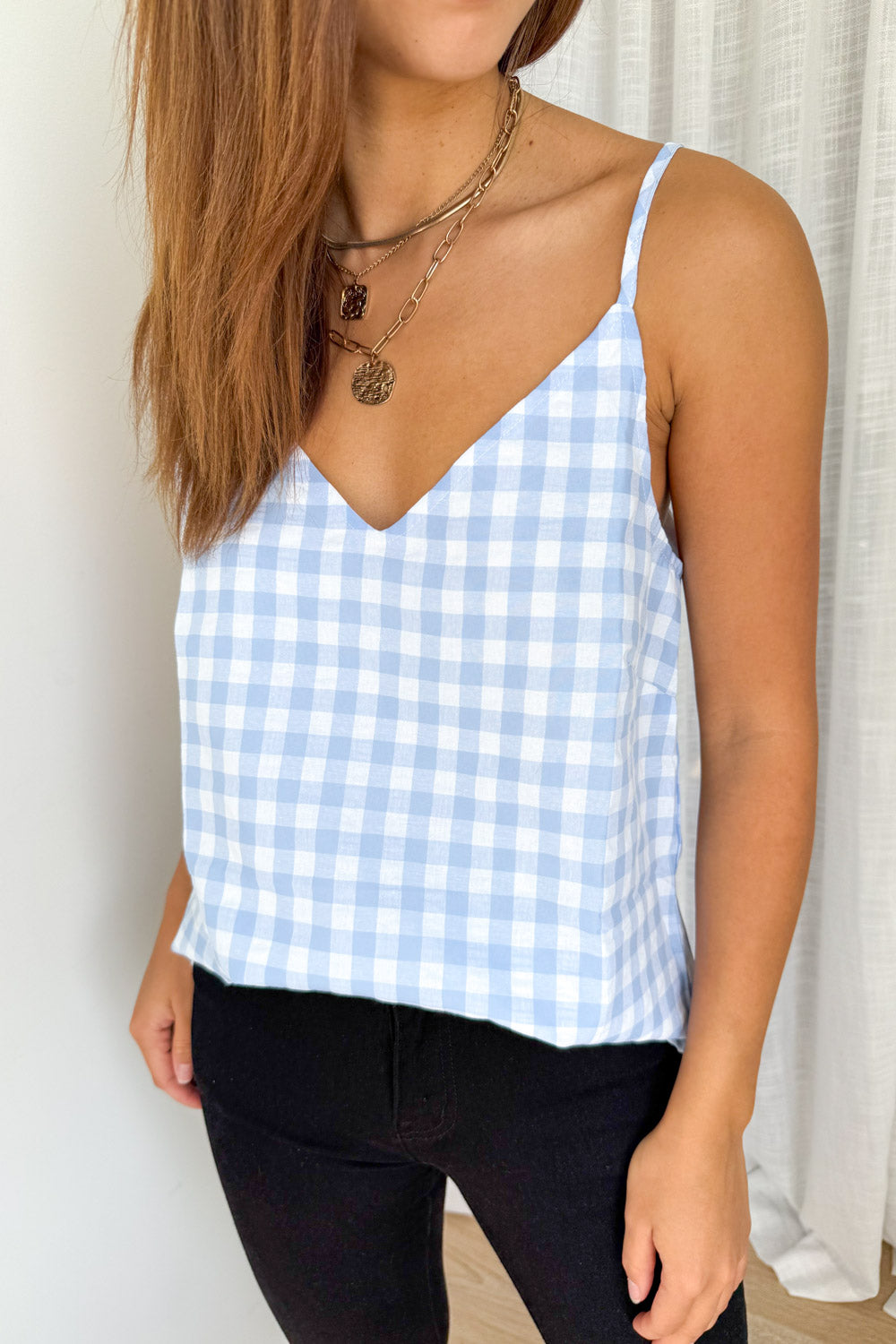 Kelsea Cami - Blue Gingham