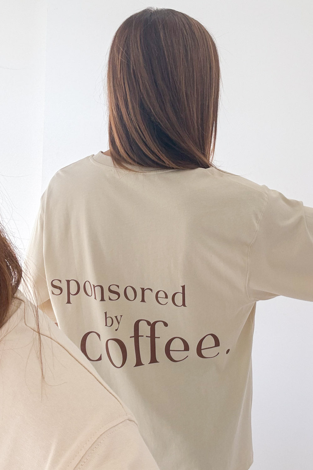 Sponsored By Coffee Oversized Tee - Beige