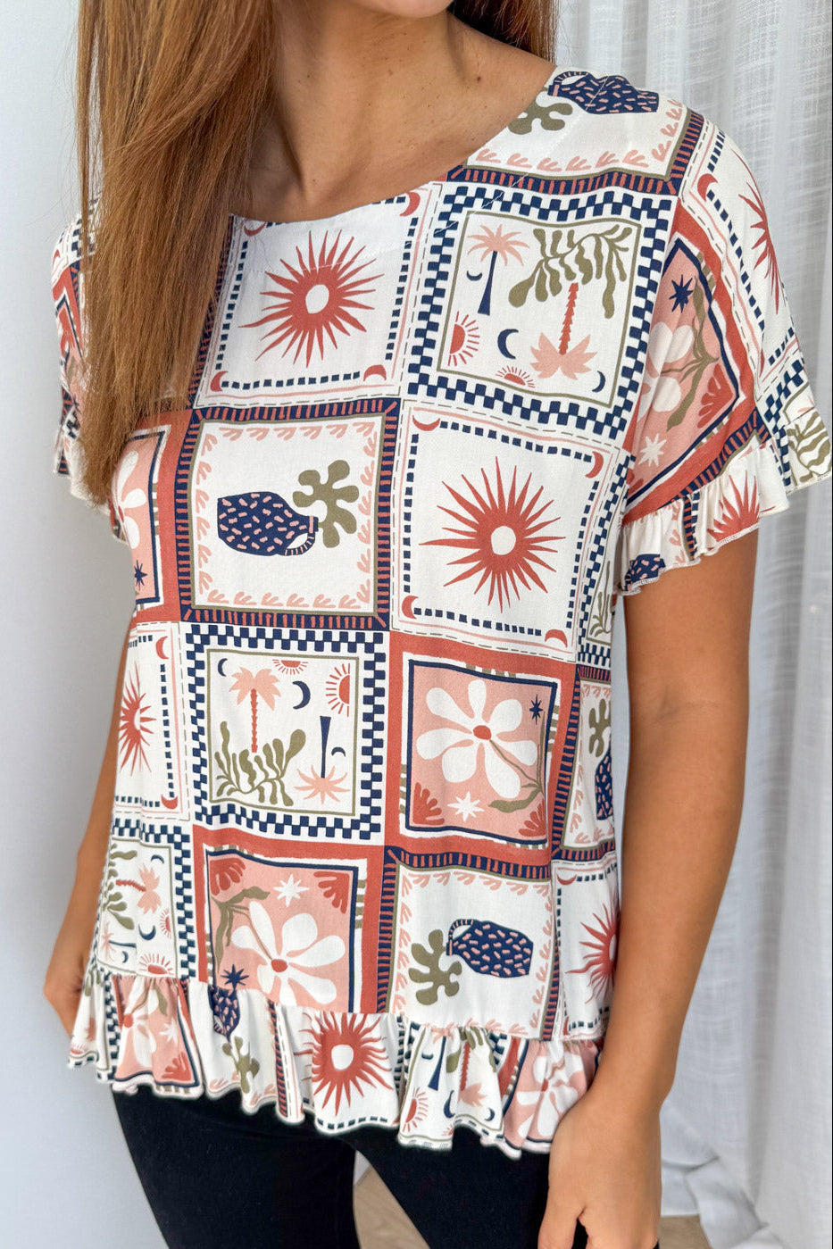 Allie Top - Rust Multi