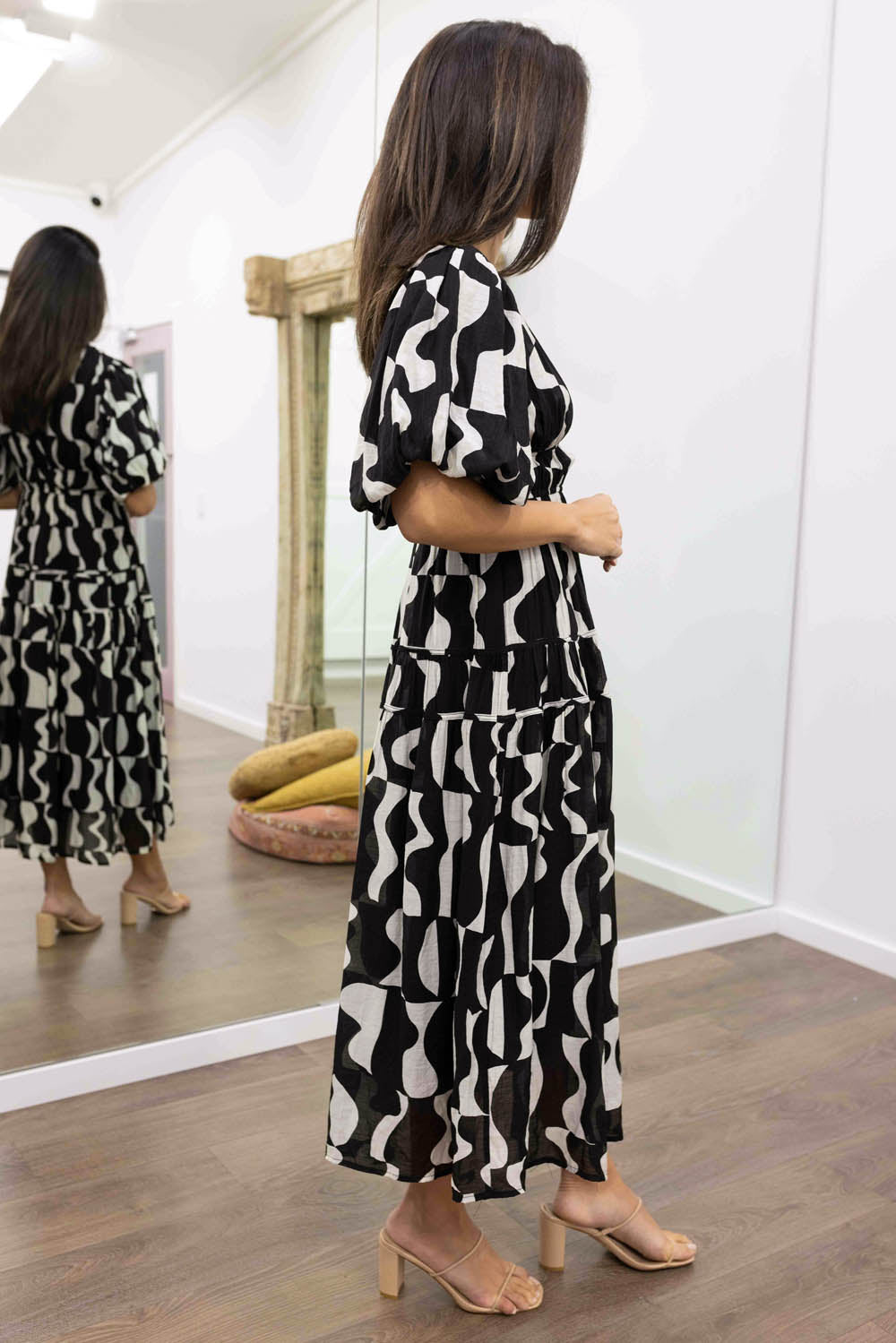 Clairemont Dress - Black White