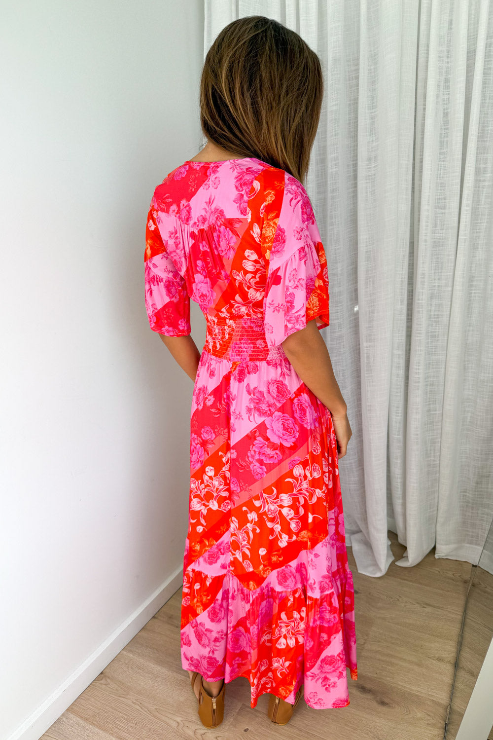 Nalani Dress - Pink Melon Floral
