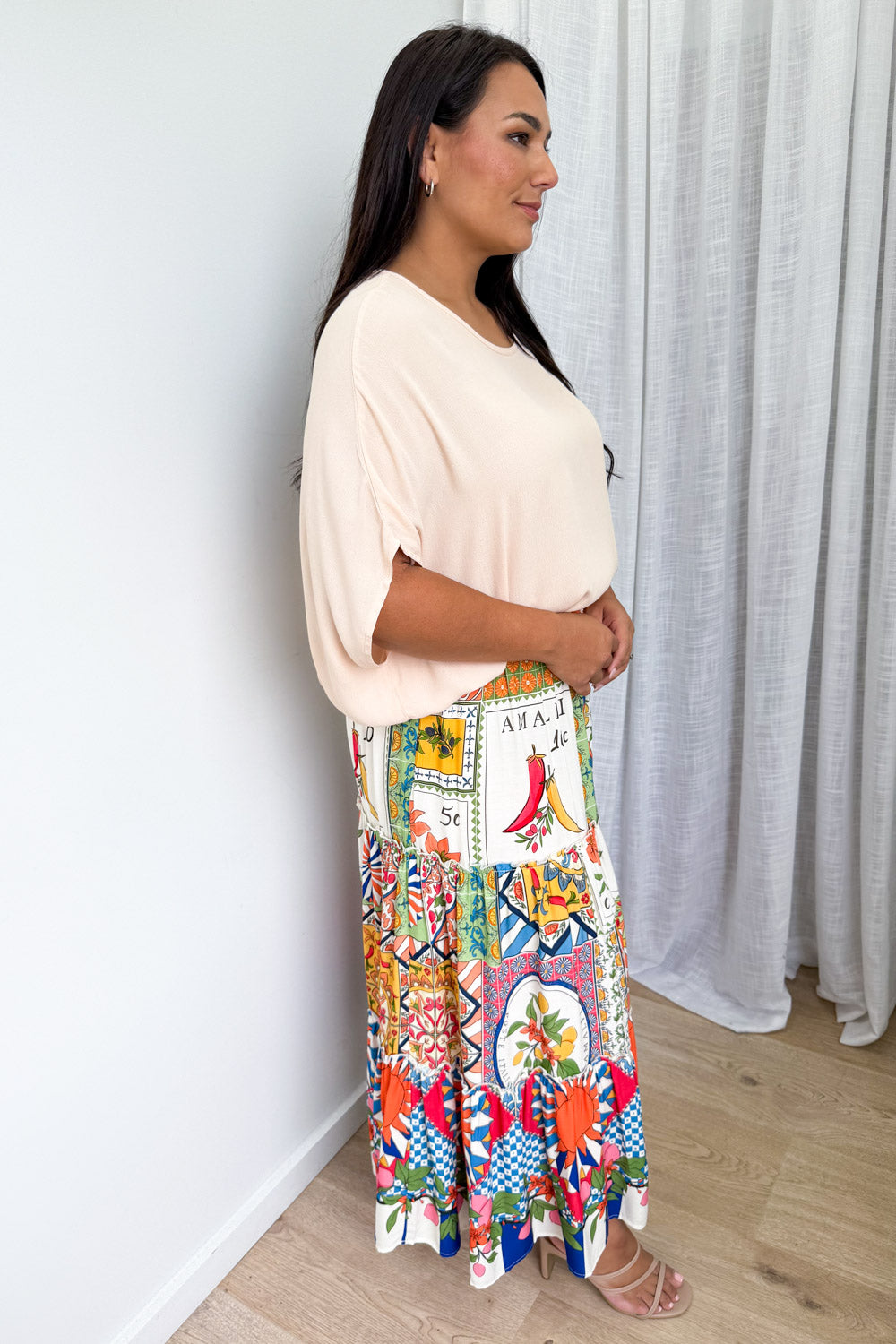 Roma Belle Skirt - Amalfi Tile Print