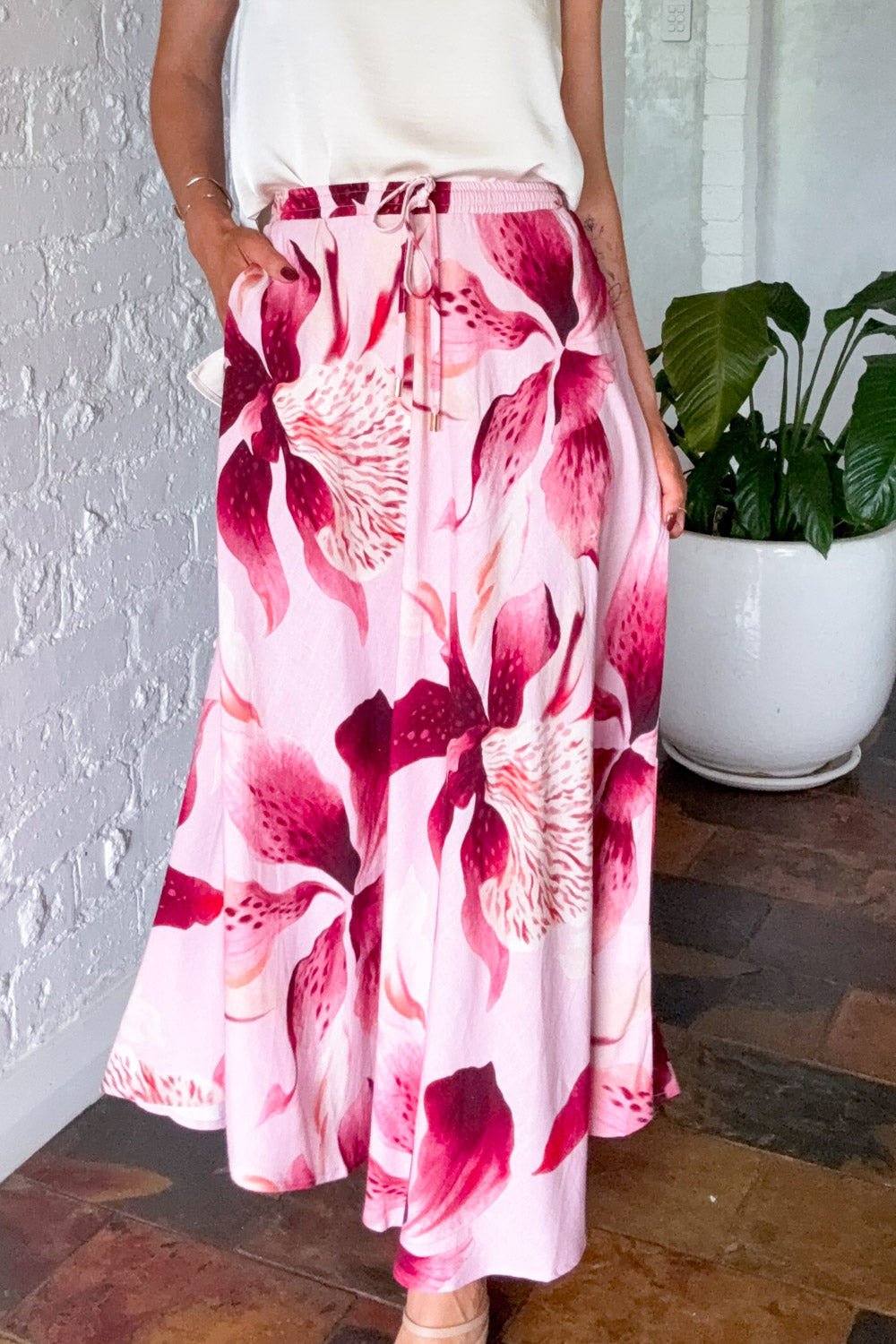 Alaya Skirt - Blush Floral