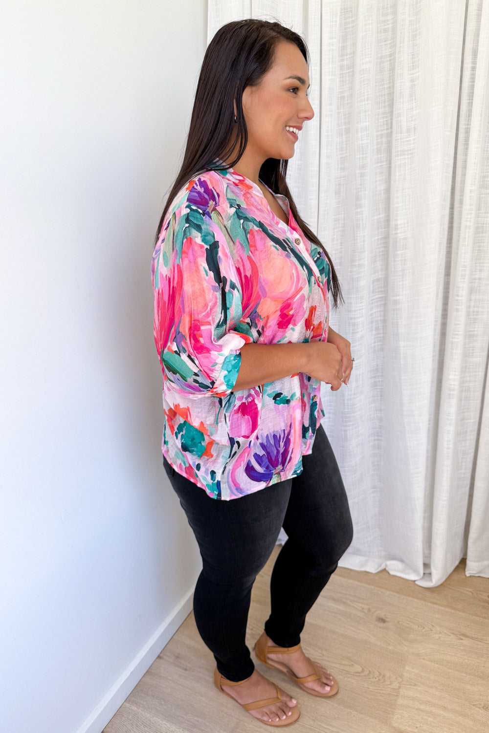 Savannah Blouse  - Hot Pink