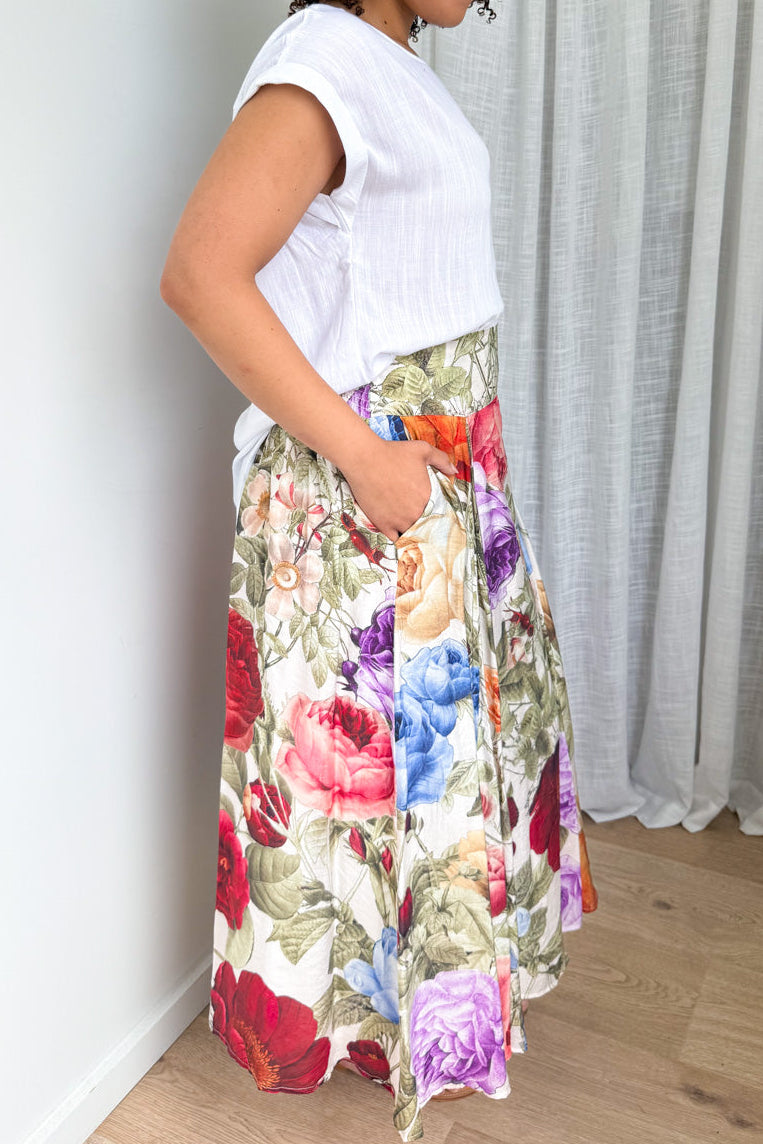 Sandra Maxi Skirt - Vintage Garden Floral