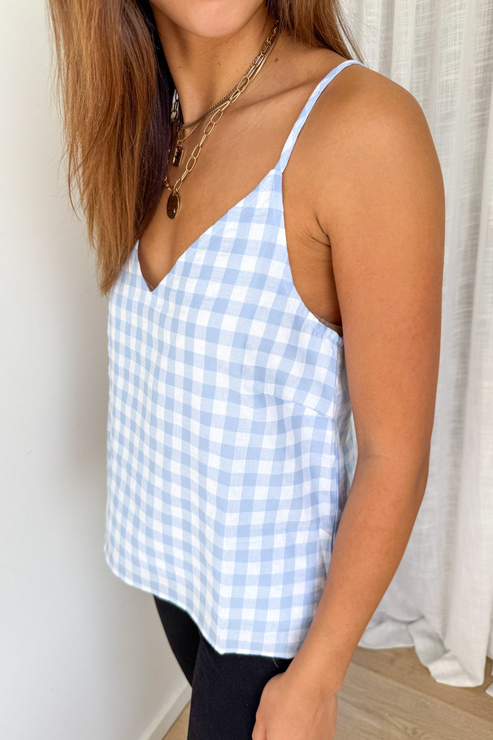 Kelsea Cami - Blue Gingham