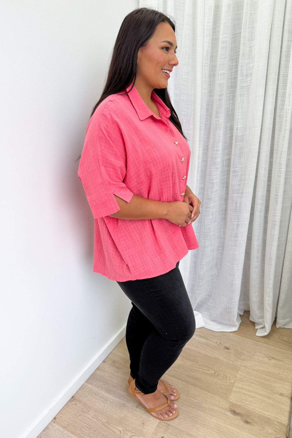 Island Air Shirt - Coral Pink