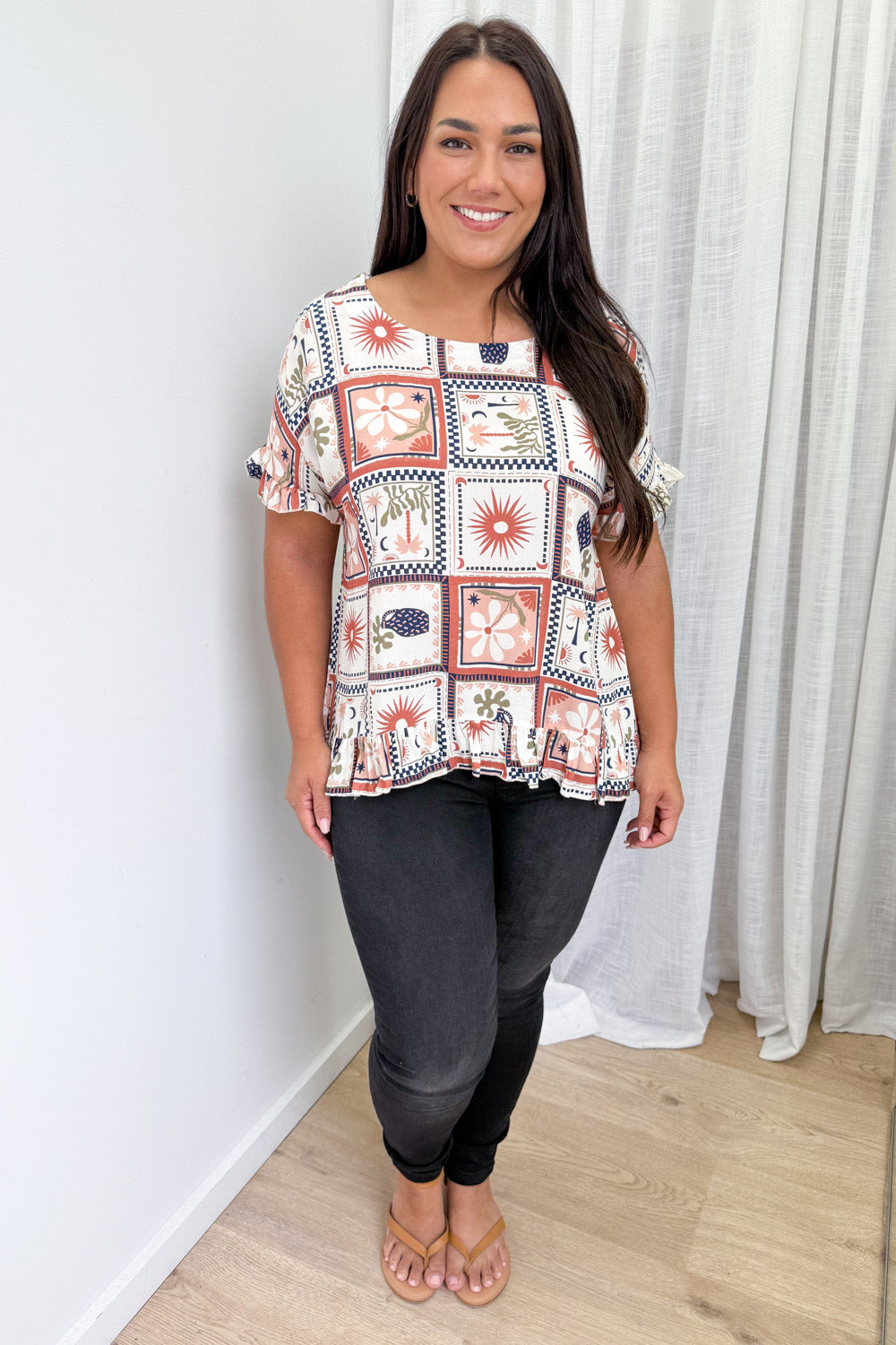 Allie Top - Rust Multi