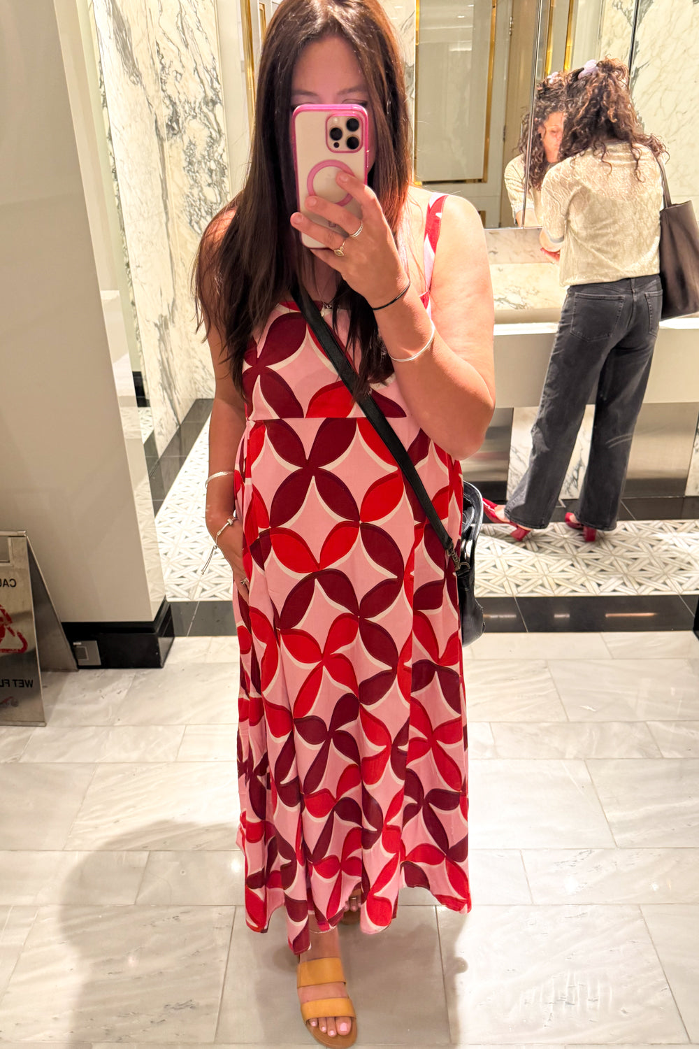 Rosanna Dress - Pink Red Print