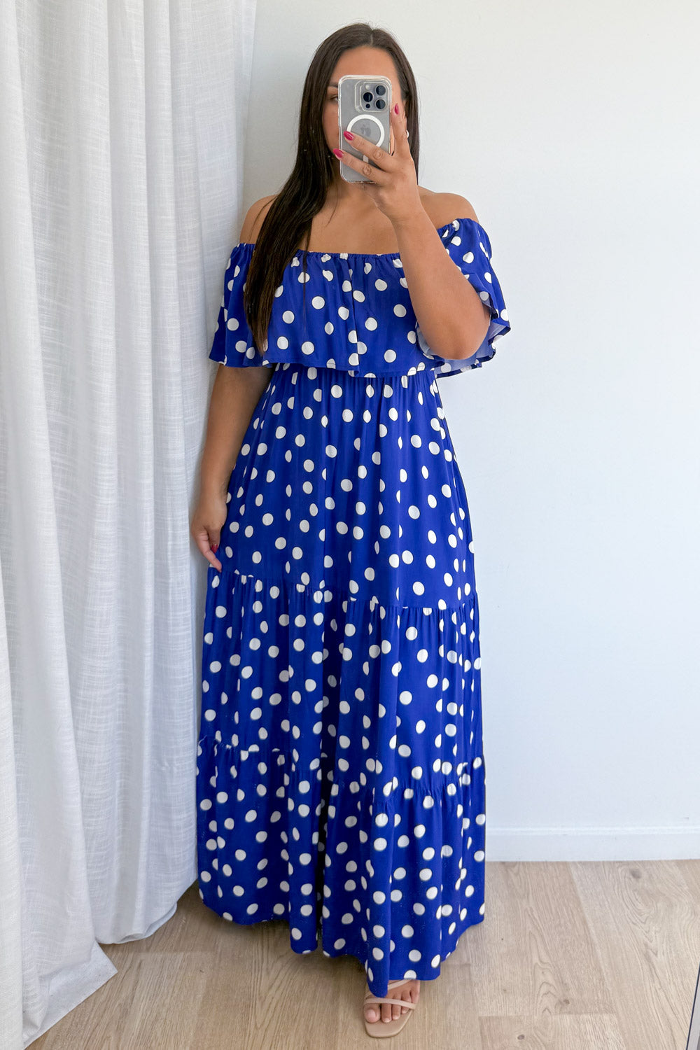 Laurella Maxi Dress - Cobalt Blue Spot