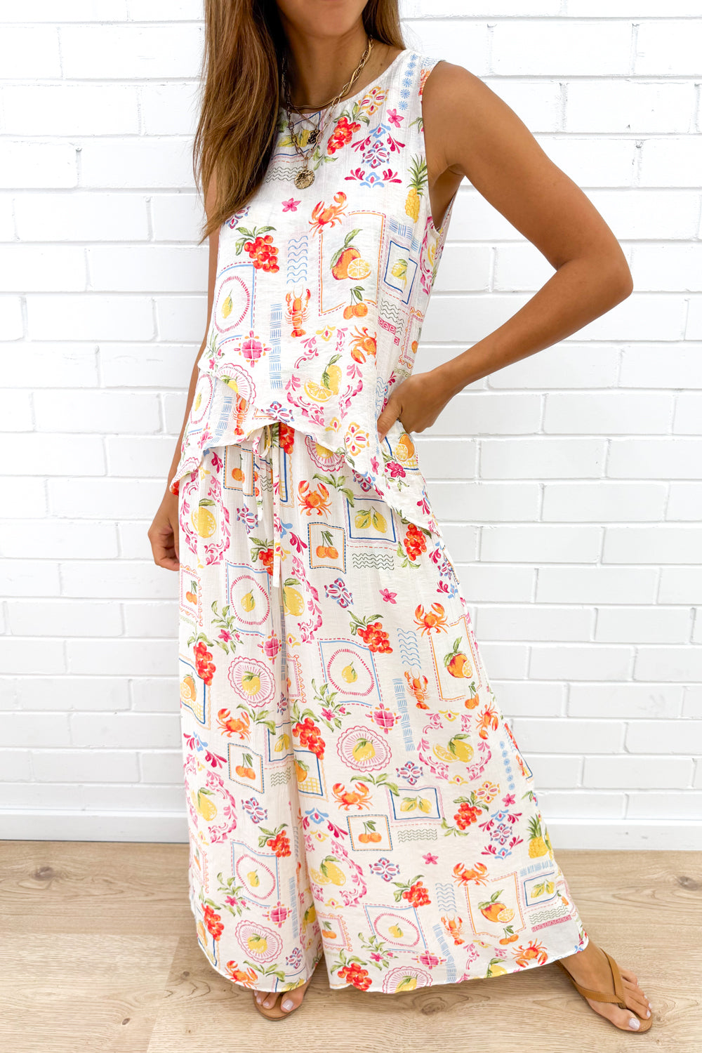 Jordyn Top - White Multi