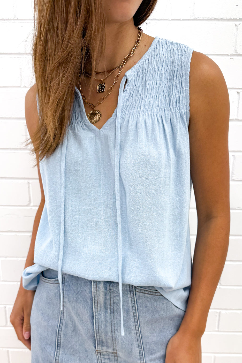 Koa Top - Pale Blue