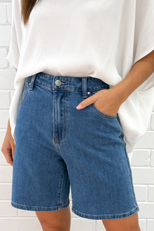 Monroe Shorts - Mid Denim