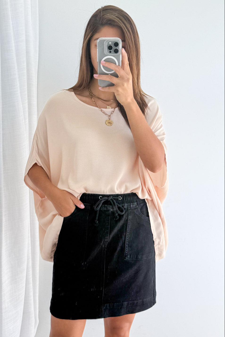 Katie Denim Skirt - Black Denim