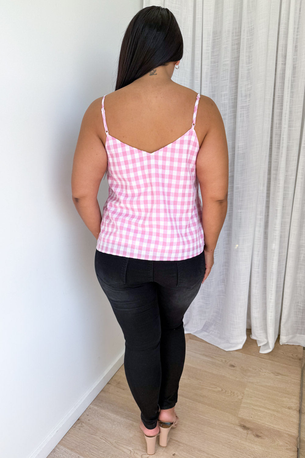 Kelsea Cami - Pink Gingham