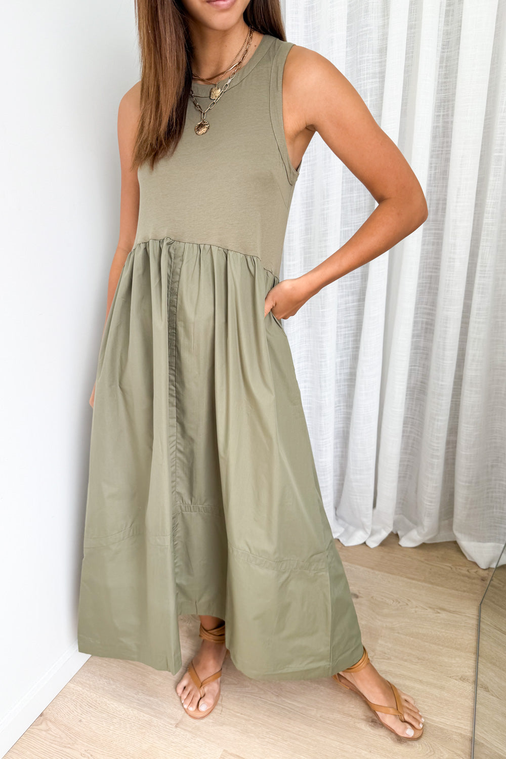 Rayne Dress - Khaki