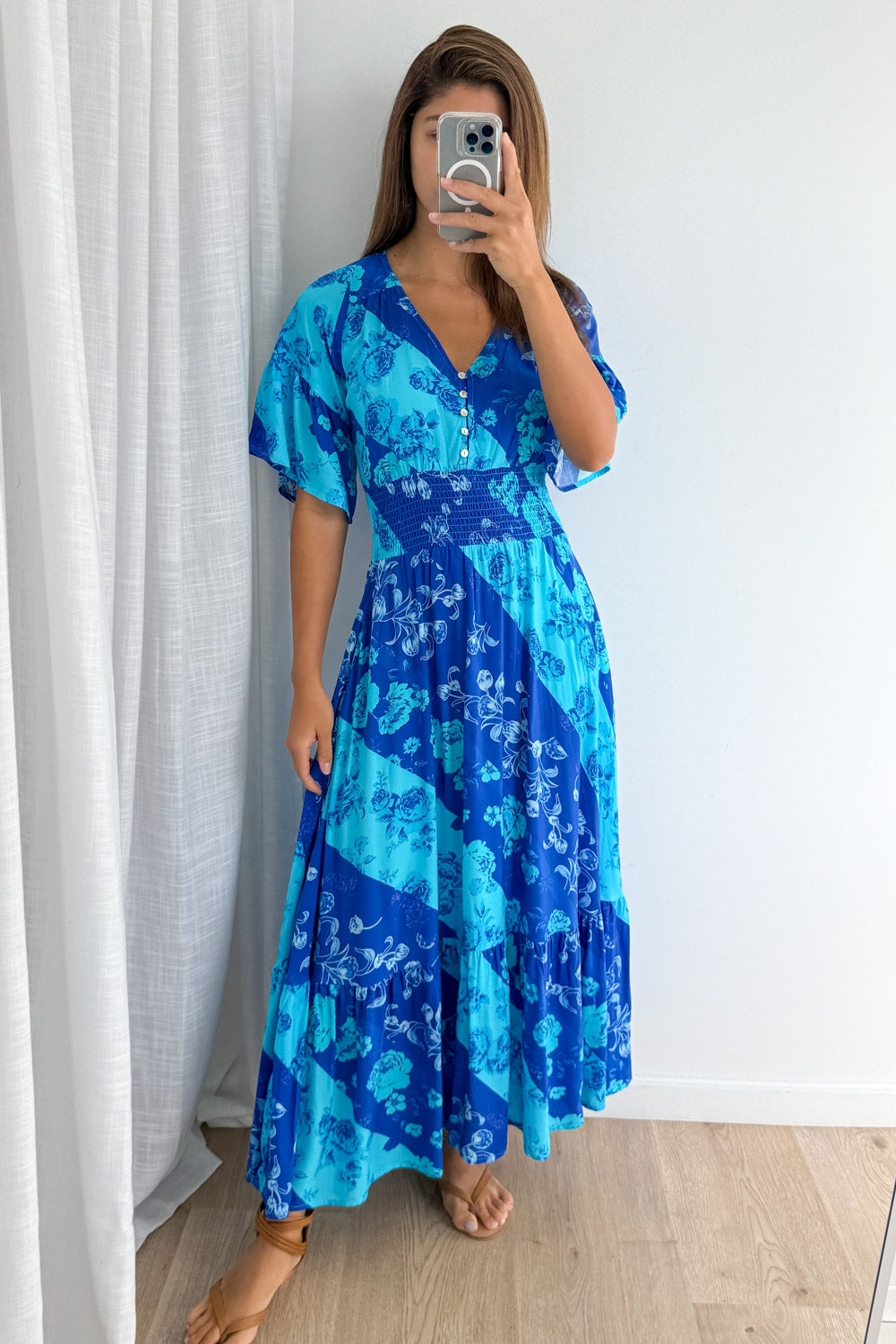 Nalani Dress  - Blue Floral