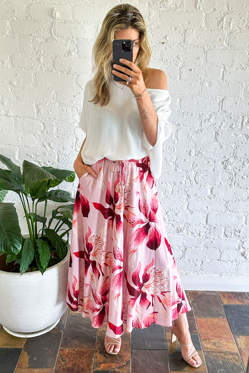 Alaya Skirt - Blush Floral